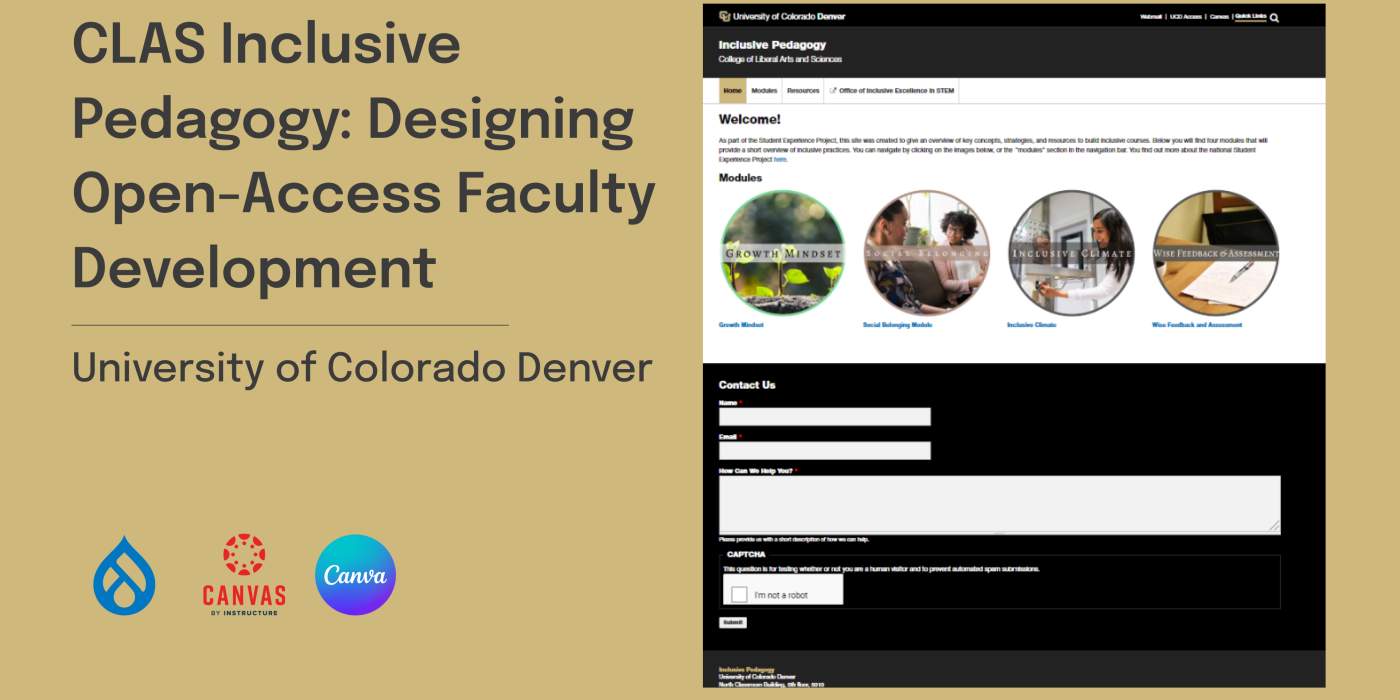 CLAS Inclusive Pedagogy: Designing Open-Access Faculty Development Header